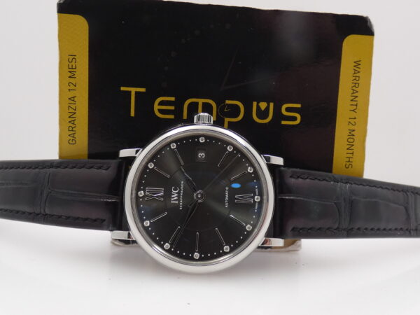 IWC Portofino Automatic 37mm DIAMONDS DIAL BOX&PAPERS Anno 2018 IW458102 Acciaio