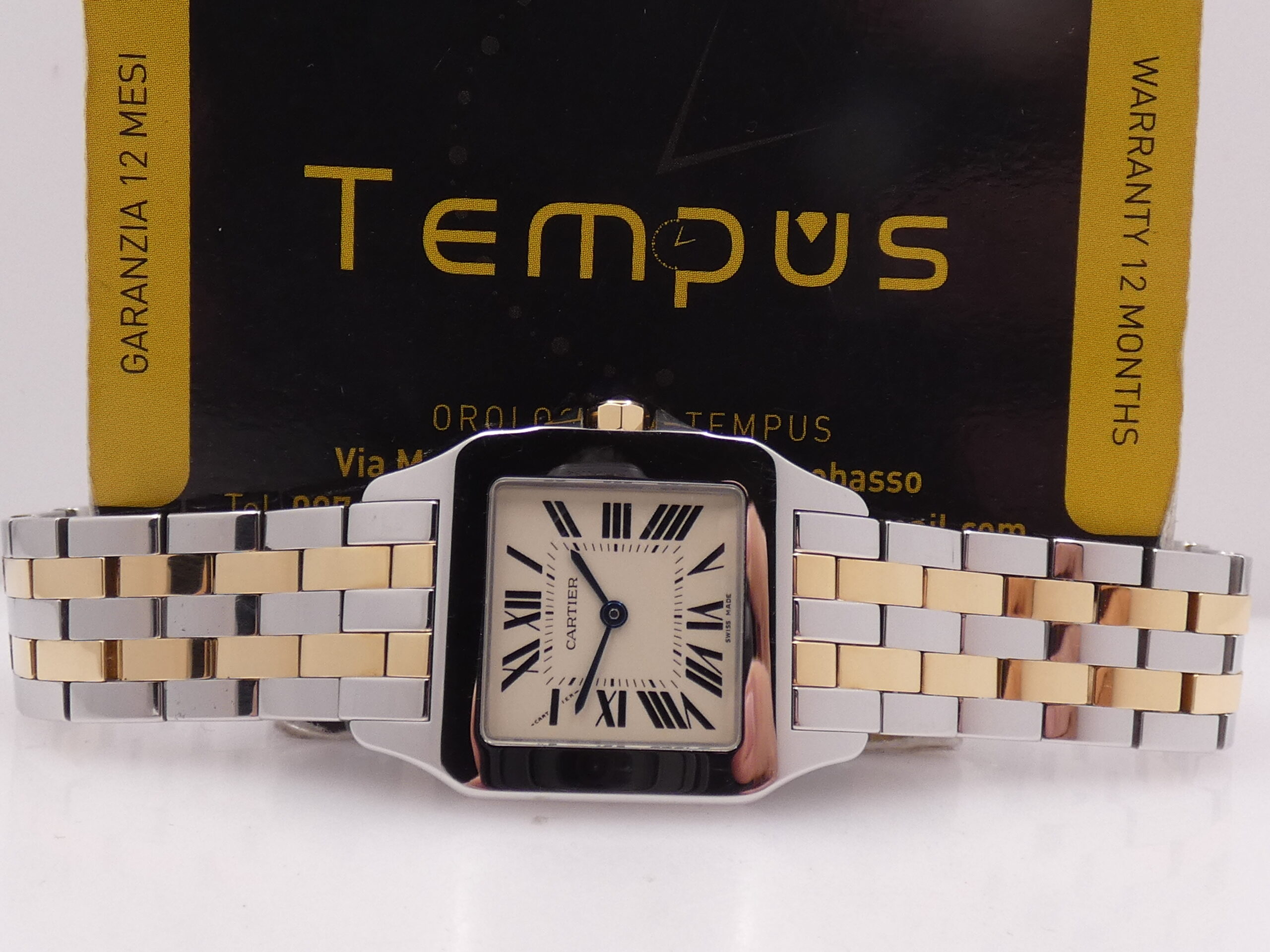 Cartier Santos Demoiselle 26mm BOX&PAPERS Acciaio&Oro 18Kt ANNO 2017 For Ladies 2701 - W25067Z6 TOP CONDITION Wonderful !!! - immagine 2