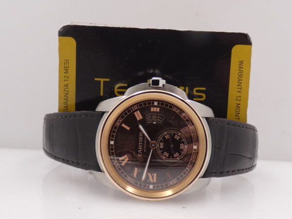 Cartier Calibre de Cartier 3389 CHOCOLATE DIAL Ghiera Oro Rosa 18Kt BOX&PAPERS ITALIA Anno 2013 Automatico W7100051