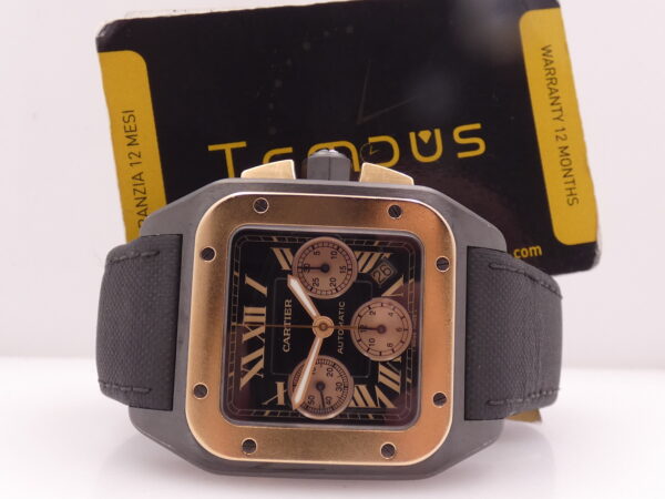 Cartier Santos 100 XL Acciaio & Titanio BOX&PAPERS Ghiera Oro Rosa 18Kt ANNO 2019 Automatico W2020004 - 3104