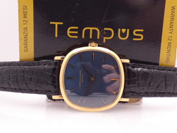 Patek Philippe Golden Ellipse 3544/1 ORO MASSICCIO 18Kt ANNO 1965 Blue Dial Carica Manuale Vintage