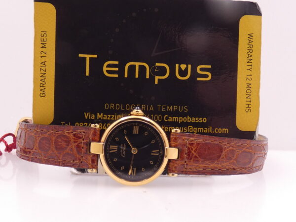 Cartier Must Gold Mantel Tank Vermeil Lady 590004 N.O.S. BOX&PAPERS Silver 925 18Kt G.F. ANNI '90