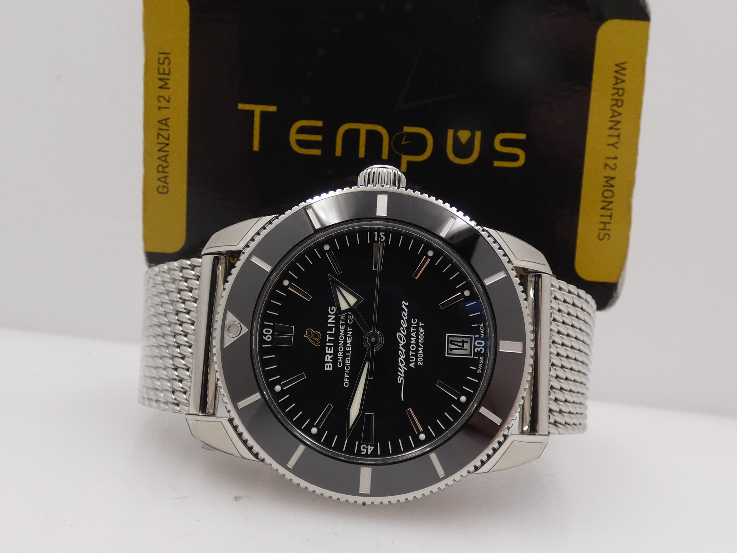 Breitling Superocean Heritage II 42 AB2010 N.O.S. FULL STICKERED WITH BOX Automatico New Old Stock Bracciale Mesh - immagine 2