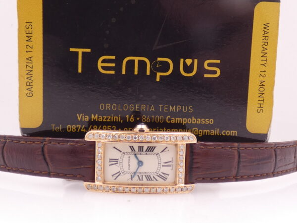 Cartier Tank Américaine 2503 ORO ROSA 18Kt Diamonds Bezel & Lugs ANNI '90 for Ladies W2607456