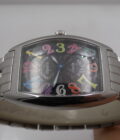 Franck Muller Color Dreams Curvex Lady 1752 QZ Black Dial With BOX TOP CONDITION Acciaio Braccialato