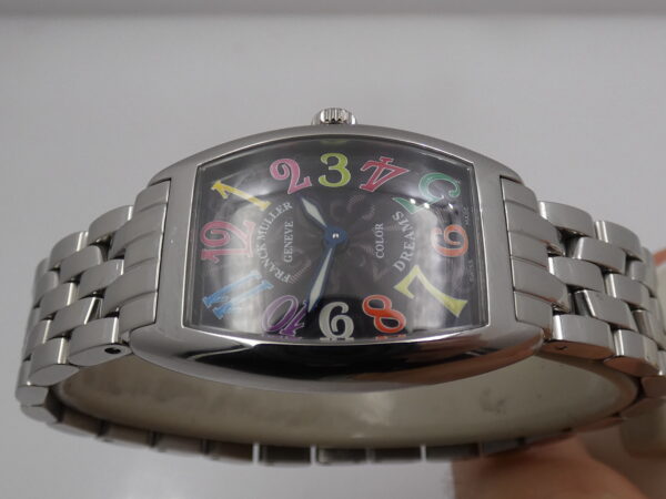 Franck Muller Color Dreams Curvex Lady 1752 QZ Black Dial With BOX TOP CONDITION Acciaio Braccialato