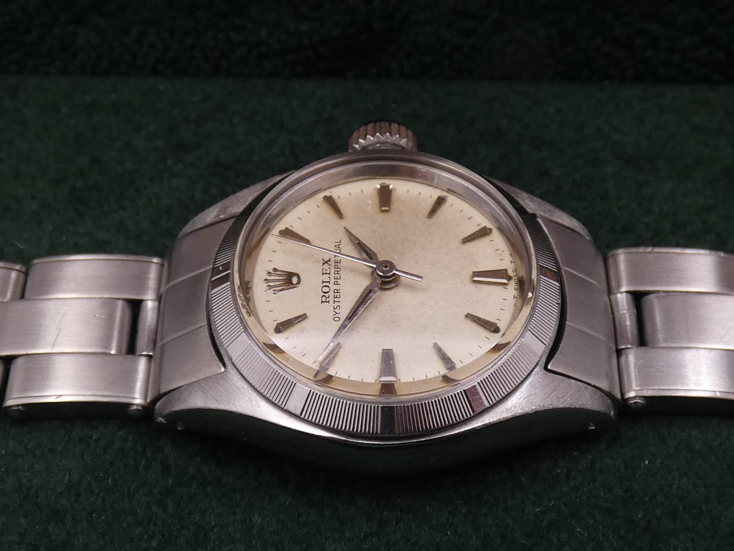 Rolex Oyster Perpetual Lady 26mm 6623 Thunderbird Bezel ANNO 1965 Bracciale a Rivetti Automatico Acciaio