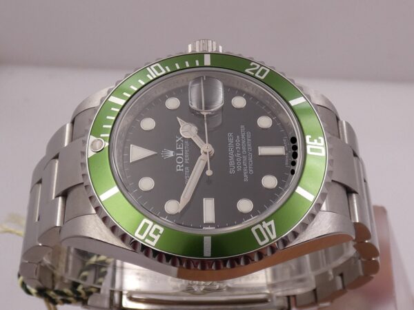 Rolex Submariner Date "Kermit" 16610LV RRR LIKE NEW BOX&PAPERS MAI LUCIDATO Anno 2008 Automatico Acciaio