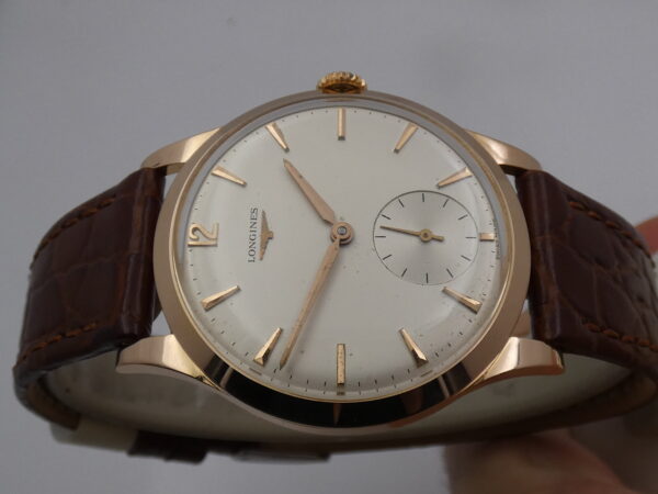 Longines Calatrava 7016 35mm ORO ROSA 18Kt ANNO 1963 TOP CONDITION Carica Manaule Vintage