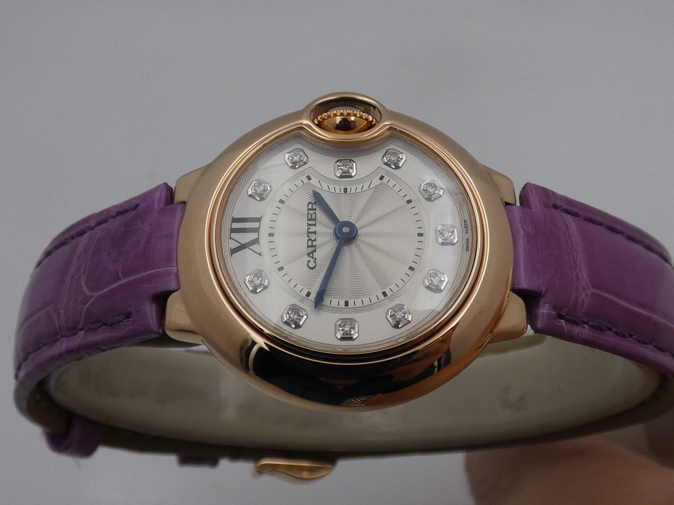 Cartier Ballon Bleu 28mm 3007 Lady Diamonds Dial Oro Rosa 18Kt LIKE NEW With PAPERS Anno 2013 WE902050