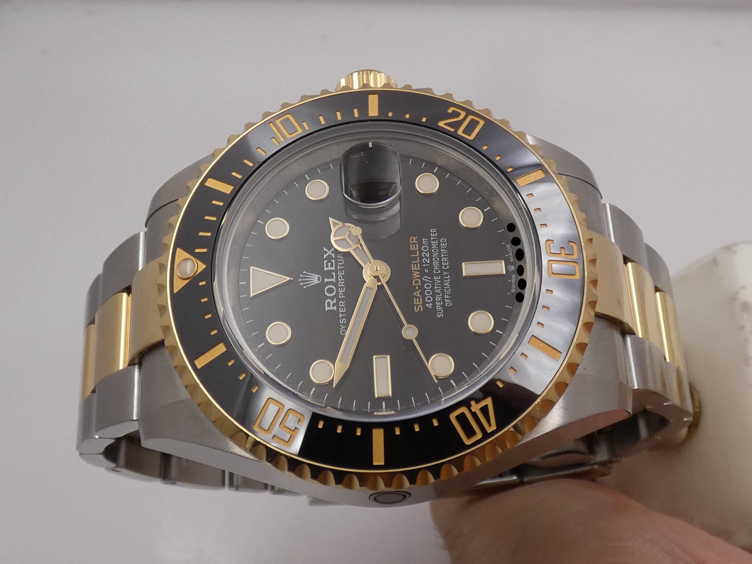 Rolex Sea-Dweller 126603 43mm Oro 18Kt & Acciaio BOX&PAPERS ITALIA Anno 2019 Chromalight Automatico Black Ceramic Bezel