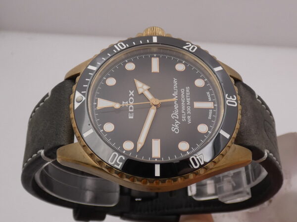 Edox Skydiver Military 80115 BRONZO WITH BOX Limited Edition Automatico