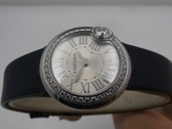 Cartier Ballon Blanc Baron Lady BOX&PAPERS Factory Diamond Bezel ANNO 2021 Acciaio W4BL0002