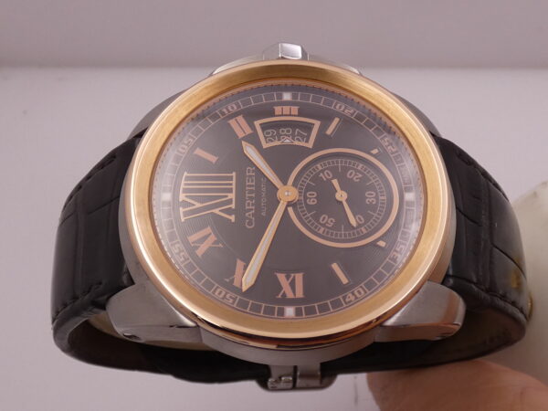 Cartier Calibre de Cartier 3389 CHOCOLATE DIAL Ghiera Oro Rosa 18Kt BOX&PAPERS ITALIA Anno 2013 Automatico W7100051