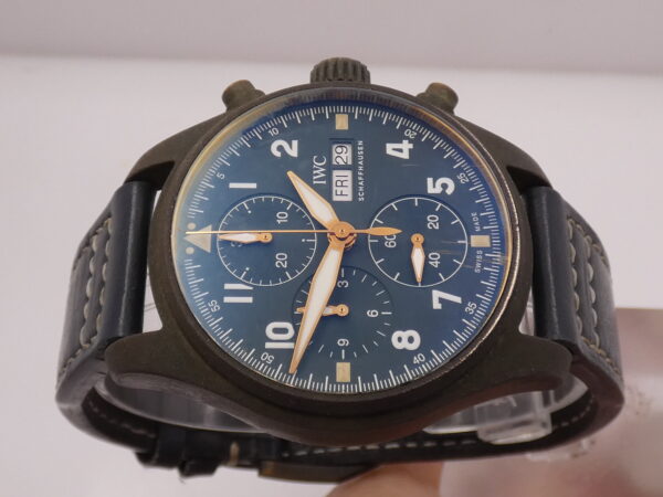 Cronografo IWC Pilot Spitfire Day-Date GREEN DIAL Bronze BOX&PAPERS Anno 2020 Automatico IW3879