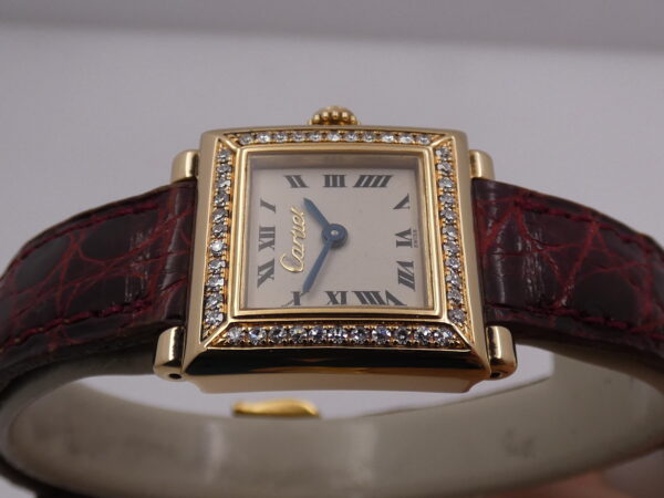 Cartier Paris Trocadero Lady Factory Diamonds Bezel Oro Massiccio 18Kt WA900132