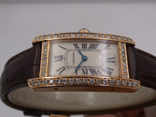 Cartier Tank Américaine 2503 ORO ROSA 18Kt Diamonds Bezel & Lugs ANNI '90 for Ladies W2607456