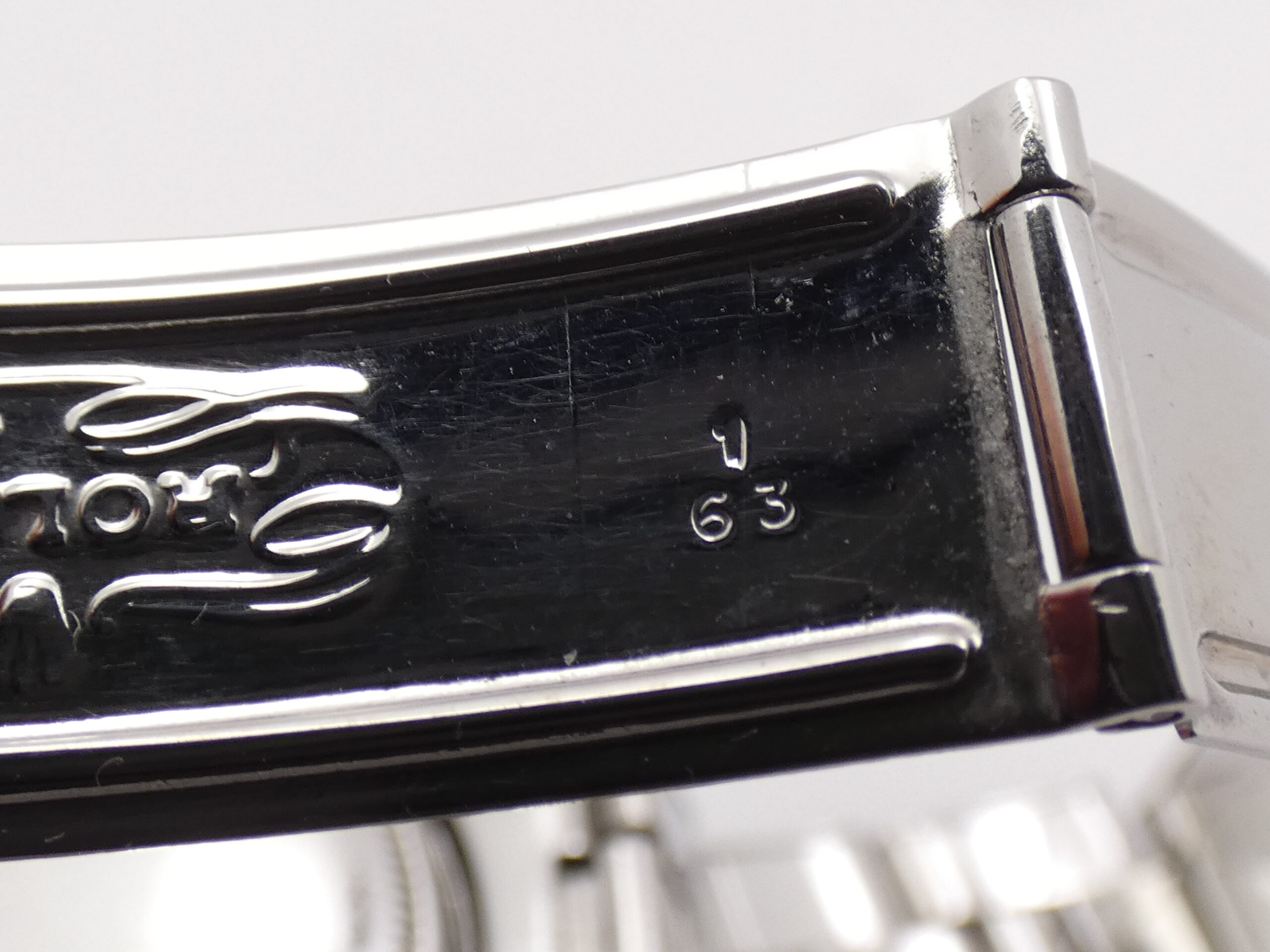 Rolex Oyster Perpetual Date 6530 'Roulette' Shark Tooth Dial Anno 1955 Bracciale Rivettato Automatico Rotore a Farfalla - immagine 11