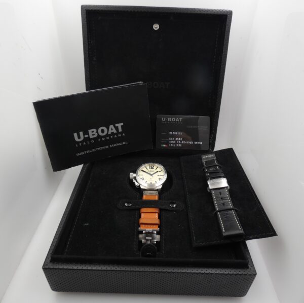 U-Boat Classico Italo Fontana 45mm 7126 BOX&PAPERS Anno 2012 Ivory Dial Automatico Acciaio