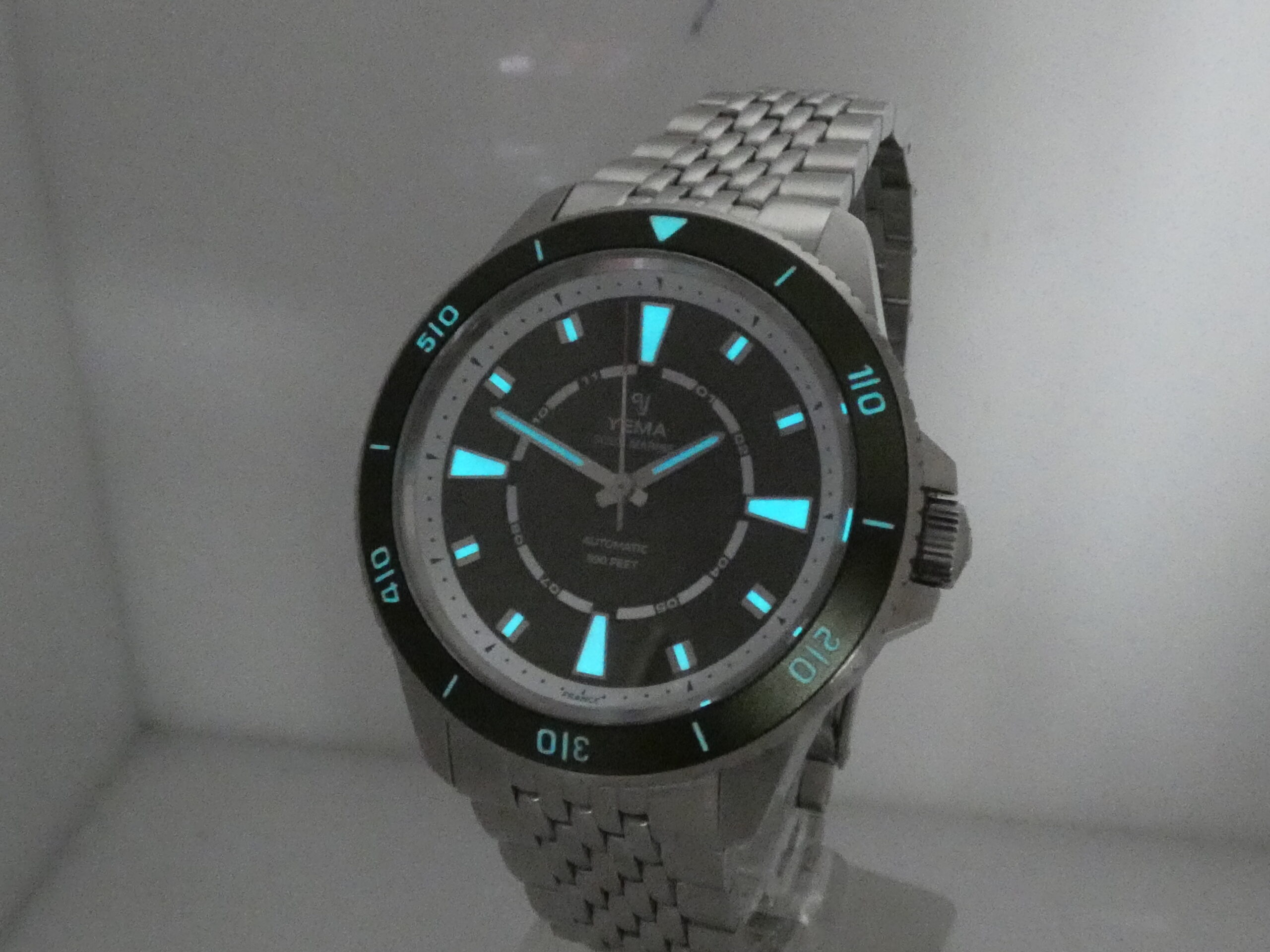 Yema Sous Marine VERDE LIKE NEW BOX&PAPERS Marzo 2024 Automatico Acciaio Braccialato YSMA23Z-ZMS - immagine 11