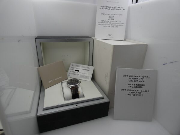 IWC Portofino Automatic 37mm IW4581 TOP CONDITION DIAMONDS DIAL BOX&PAPERS Anno 2018 Acciaio Cinturino SANTONI