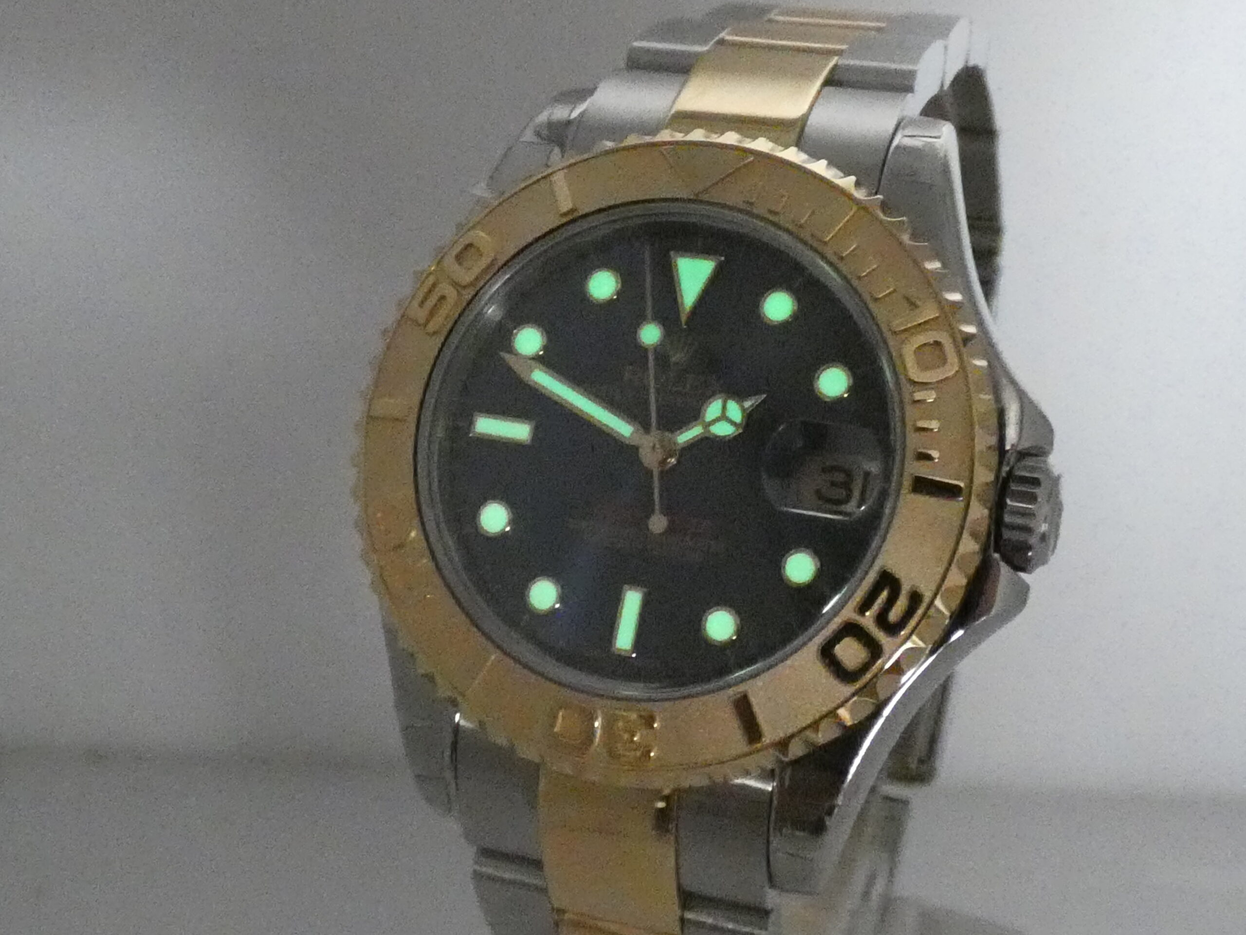 Rolex Yacht-Master 168623 Oro 18Kt & Acciaio TOP CONDITION Automatico ANNO 2002 Blue Dial Bracciale Oyster - immagine 11