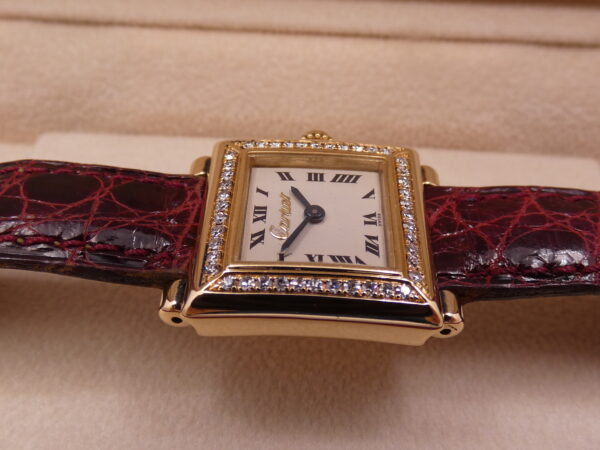 Cartier Paris Trocadero Lady Factory Diamonds Bezel Oro Massiccio 18Kt WA900132