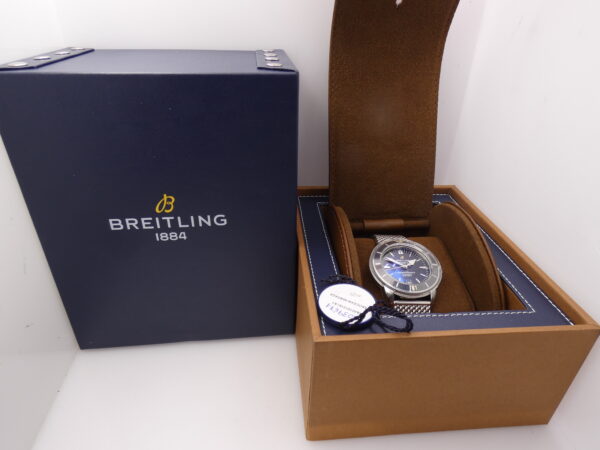 Breitling Superocean Heritage II 42 AB2010 N.O.S. FULL STICKERED WITH BOX Automatico New Old Stock Bracciale Mesh