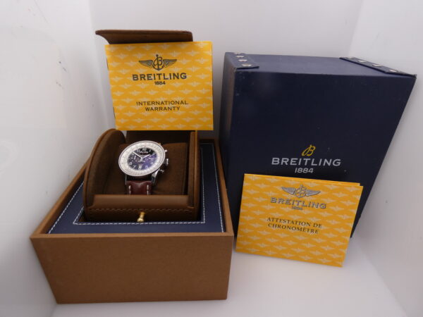 Cronografo Breitling Montbrillant Flyback Special Edition 100 Ans D'Aviation A35330 BOX&PAPERS Automatico TOP CONDITION Anno 2003 Acciaio Chronometre Certifie