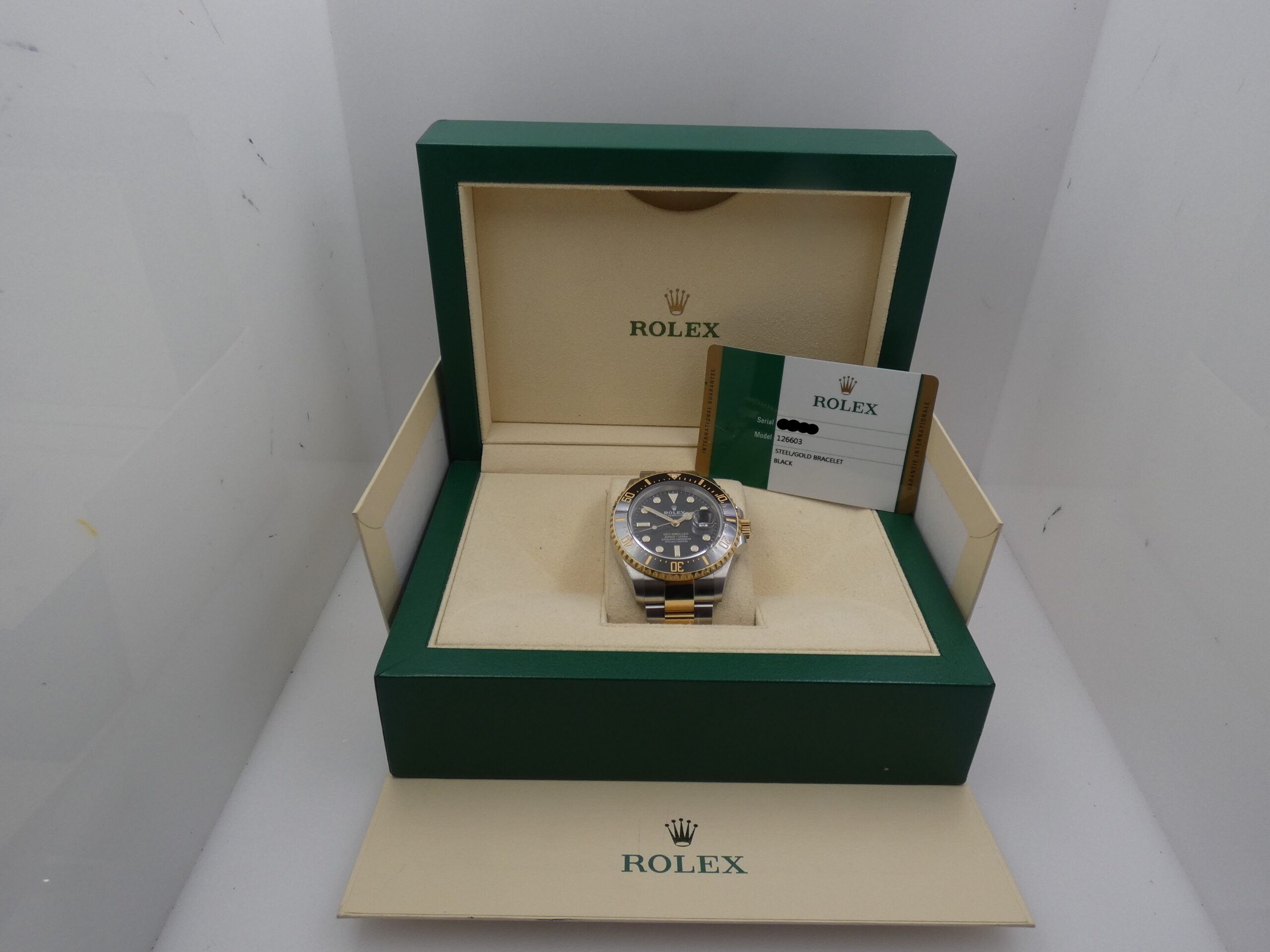 Rolex Sea-Dweller 126603 43mm Oro 18Kt & Acciaio BOX&PAPERS ITALIA Anno 2019 Chromalight Automatico Black Ceramic Bezel - immagine 12