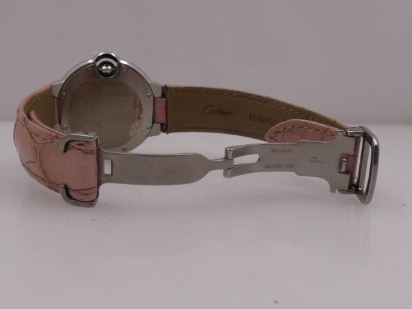 Cartier Ballon Bleu 33mm 3489 Pink Dial BOX&PAPERS Anno 2019 Automatico Acciaio For Ladies WSBB0002