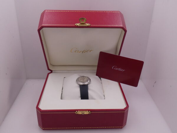 Cartier Ballon Blanc Baron Lady BOX&PAPERS Factory Diamond Bezel ANNO 2021 Acciaio W4BL0002
