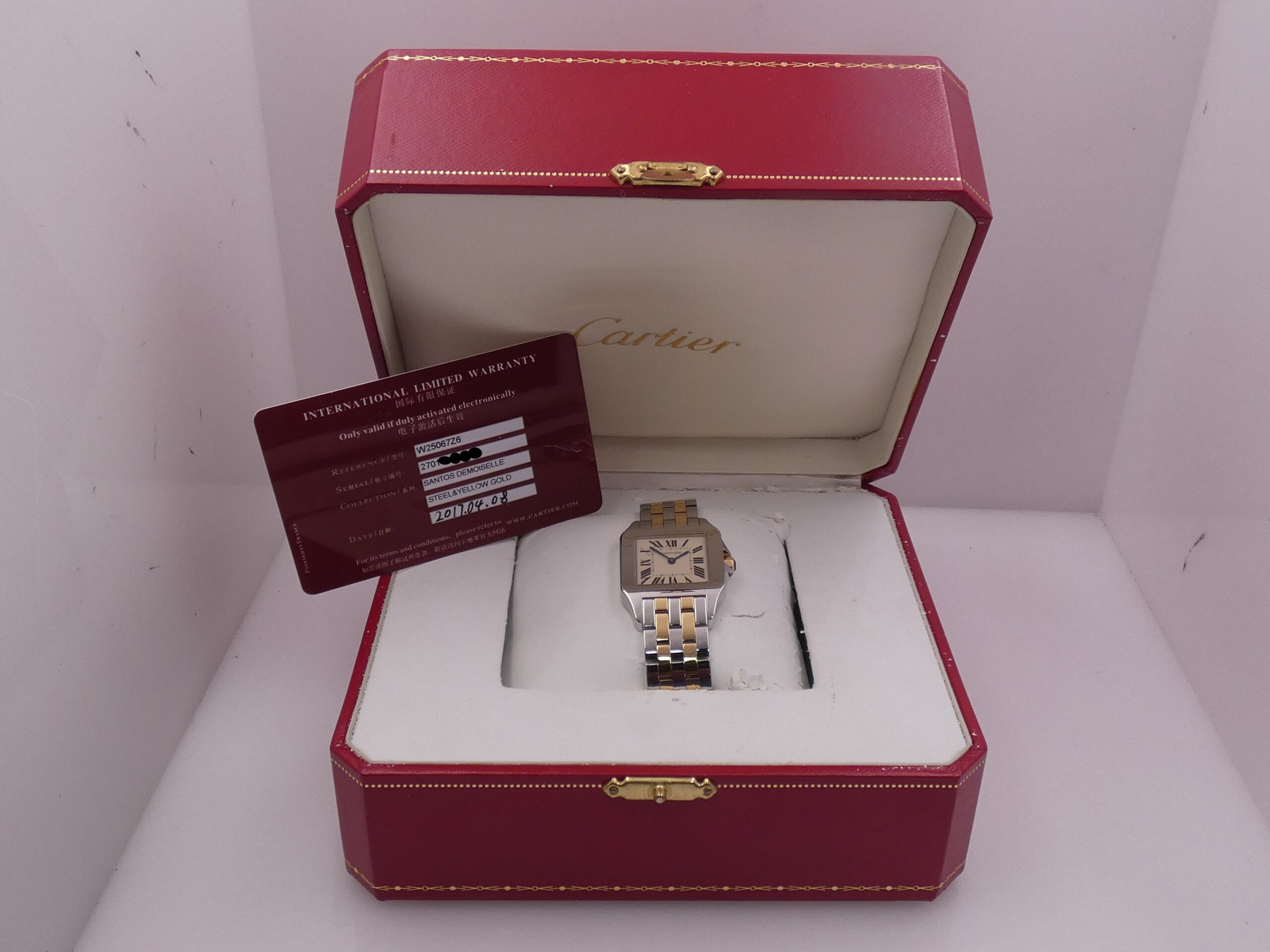 Cartier Santos Demoiselle 26mm BOX&PAPERS Acciaio&Oro 18Kt ANNO 2017 For Ladies 2701 - W25067Z6 TOP CONDITION Wonderful !!! - immagine 12