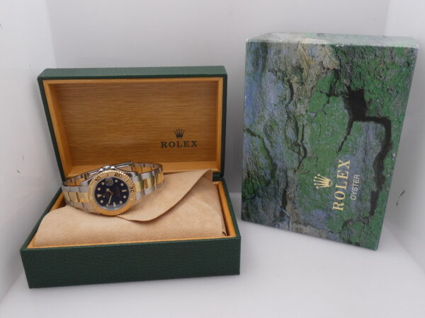 Rolex Yacht-Master 168623 Oro 18Kt & Acciaio TOP CONDITION Automatico ANNO 2002 Blue Dial Bracciale Oyster