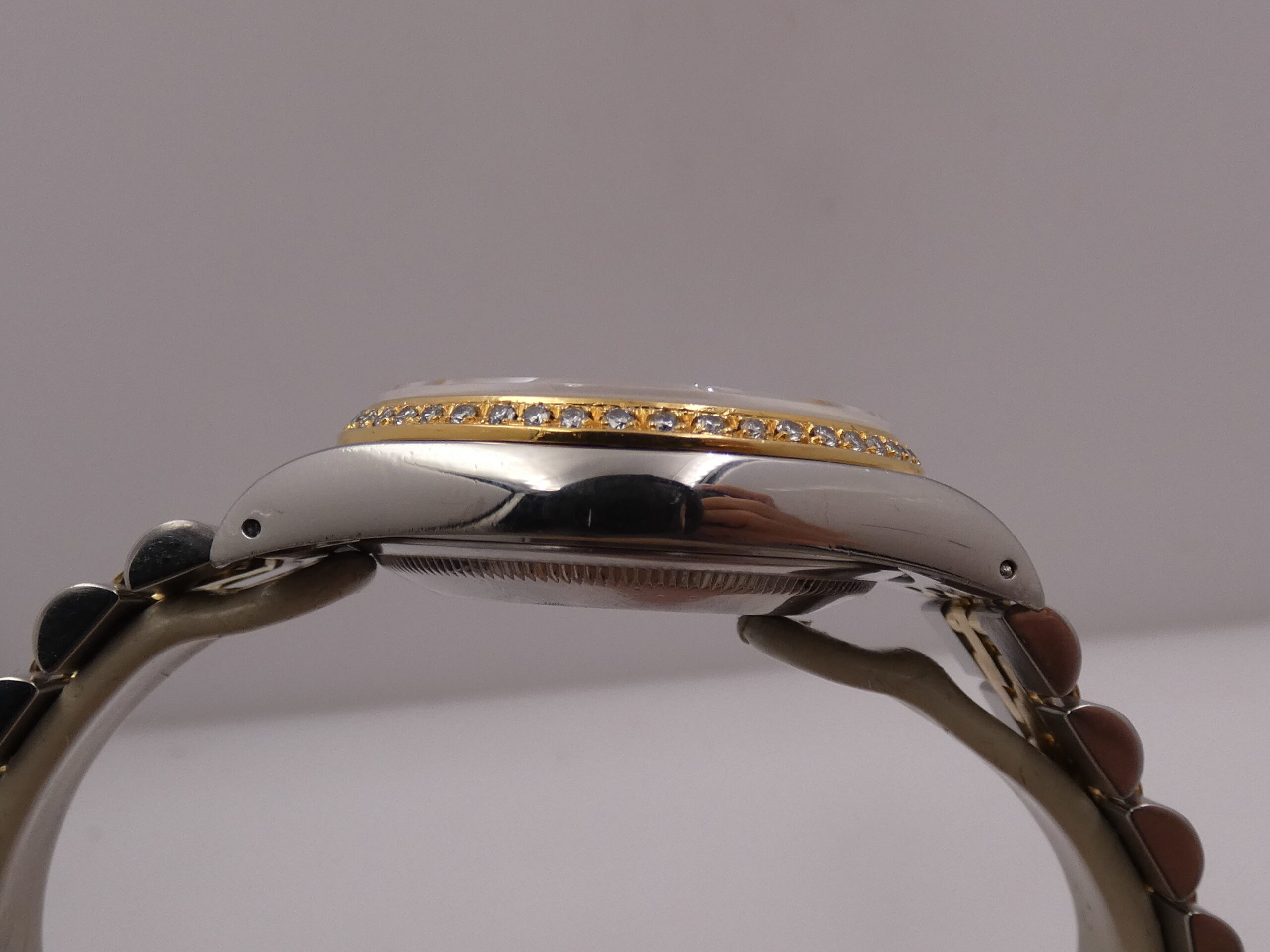 Rolex Datejust 36 16233 Ivory Rome 18Kt Oro & Acciaio Diamonds Bezel Anno 1990 Automatico Bracciale Jubilee - immagine 13