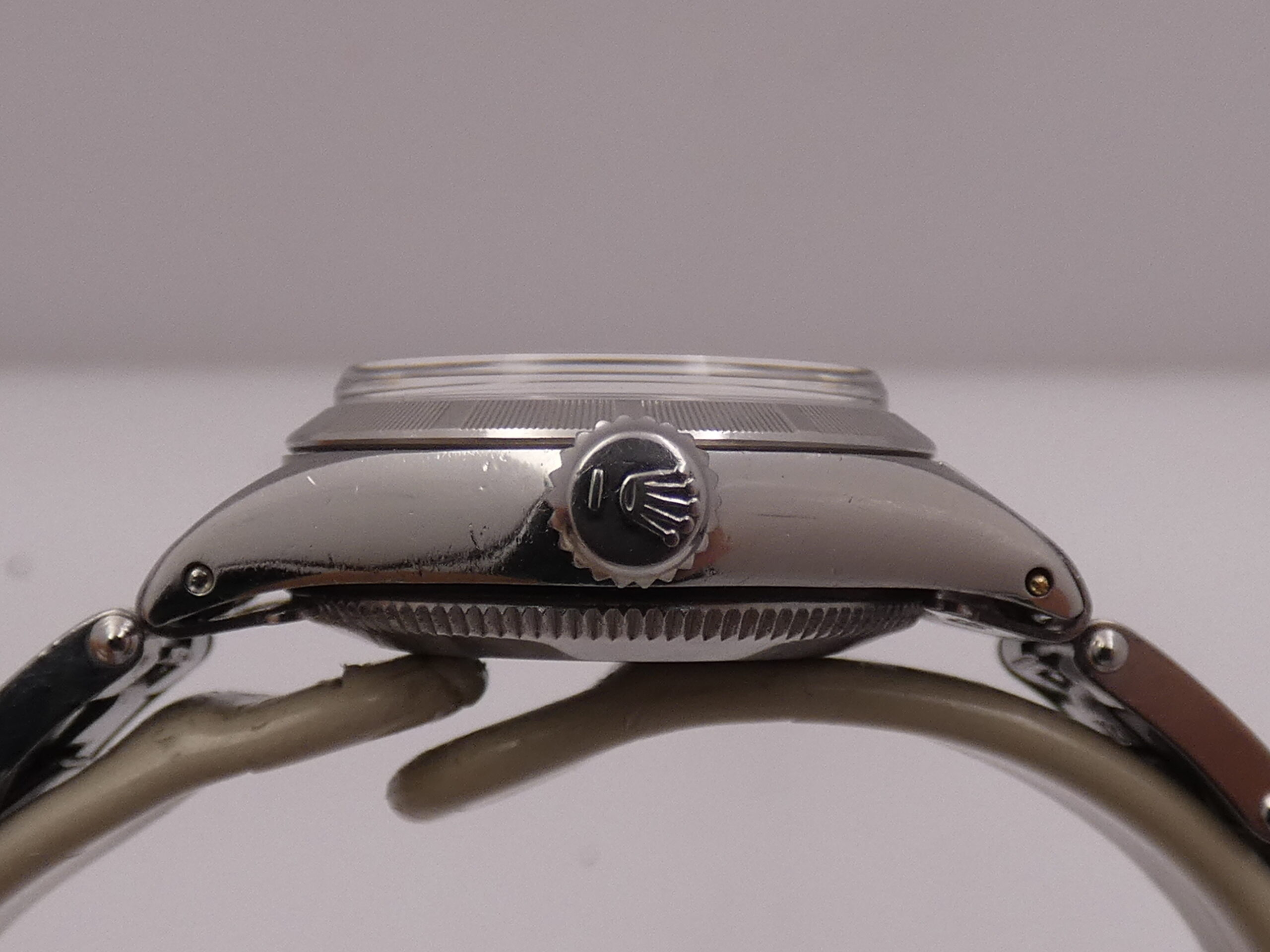 Rolex Oyster Perpetual Lady 26mm 6623 Thunderbird Bezel ANNO 1965 Bracciale a Rivetti Automatico Acciaio - immagine 14