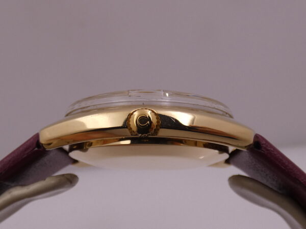 Rarissimo Omega De Ville 166.053 O.M. Dial Borgogna Index Automatico Oro Massiccio 18Kt ANNO 1970