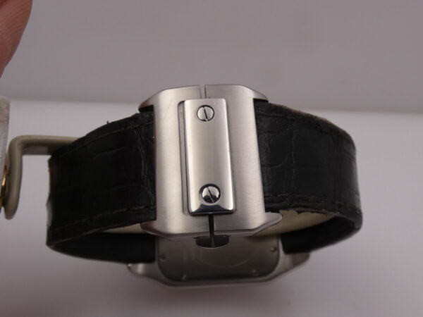 Cartier Santos 100 XL 2656 Diamonds Bezel & Lugs Automatico W20073X8 Anni '2000s Acciaio