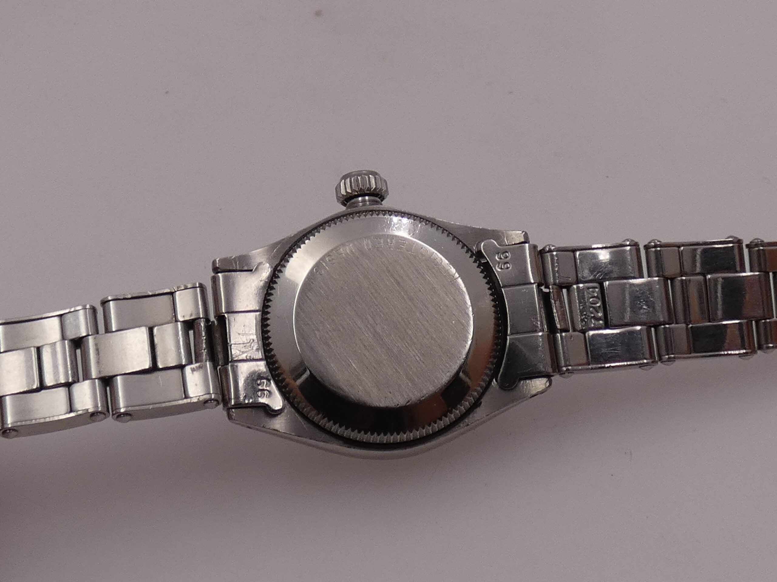 Rolex Oyster Perpetual Lady 26mm 6623 Thunderbird Bezel ANNO 1965 Bracciale a Rivetti Automatico Acciaio - immagine 15
