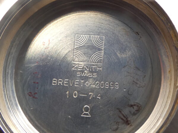 Zenith Surf Automatic ANNI '70s Oversize Tapissè Blue Dial 01-0030-380 Acciaio Braccialato Vintage