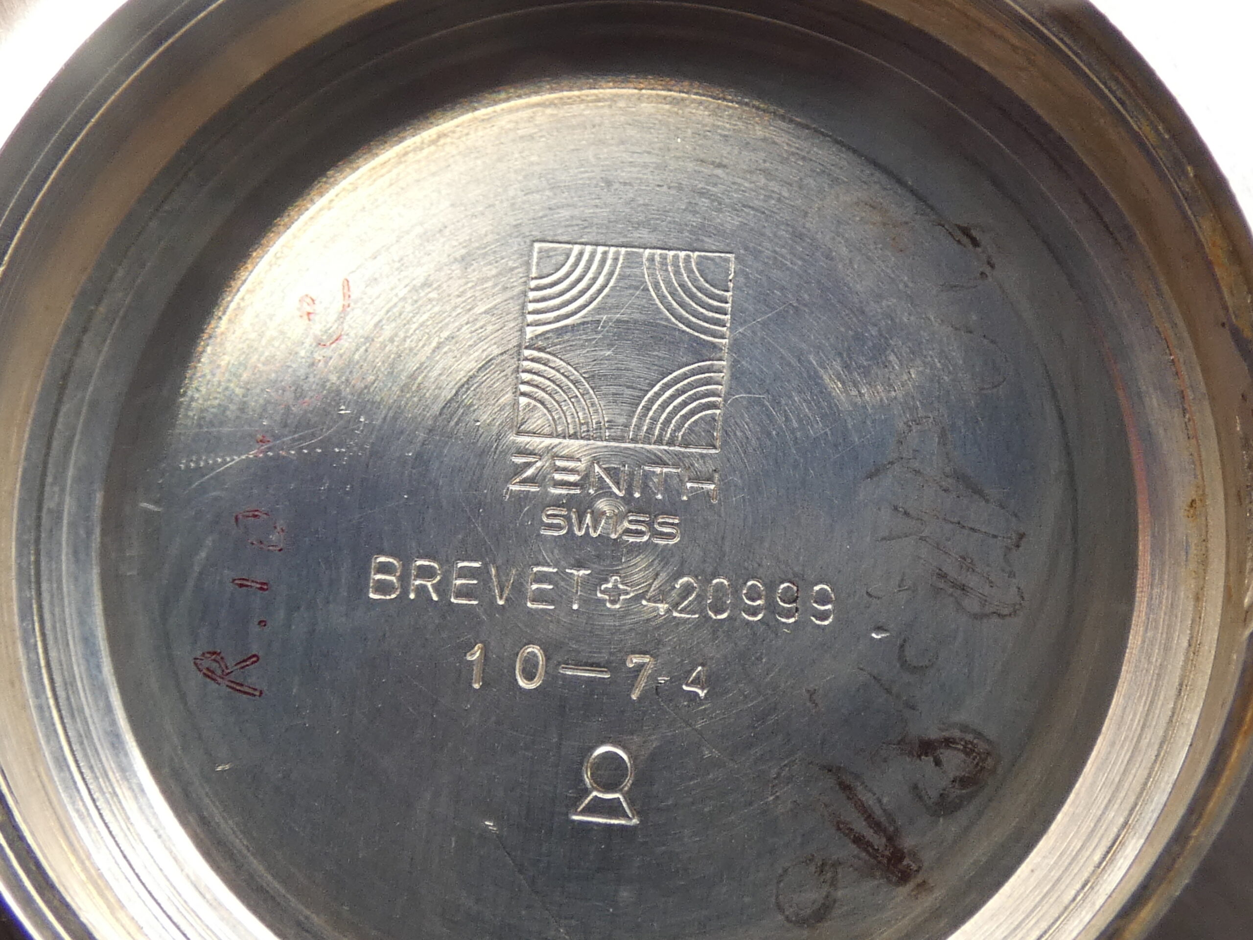 Zenith Surf Automatic ANNI '70s Oversize Tapissè Blue Dial 01-0030-380 Acciaio Braccialato Vintage - immagine 16