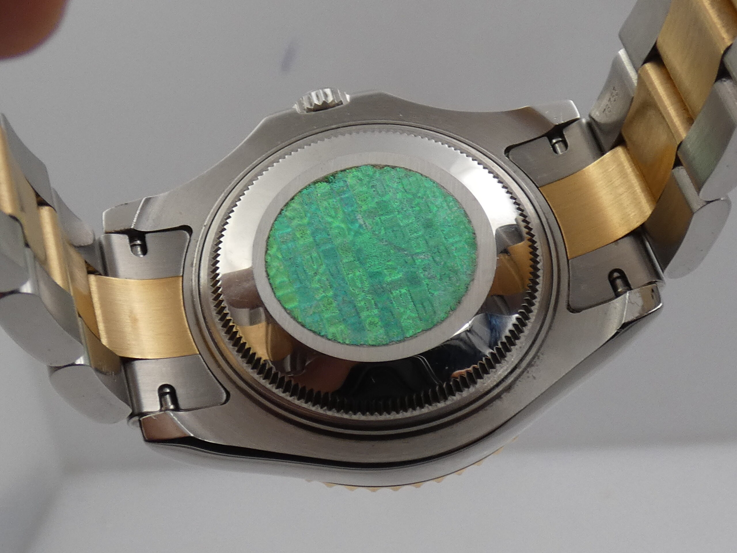 Rolex Yacht-Master 168623 Oro 18Kt & Acciaio TOP CONDITION Automatico ANNO 2002 Blue Dial Bracciale Oyster - immagine 16