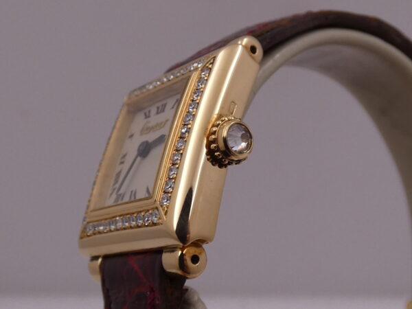 Cartier Paris Trocadero Lady Factory Diamonds Bezel Oro Massiccio 18Kt WA900132
