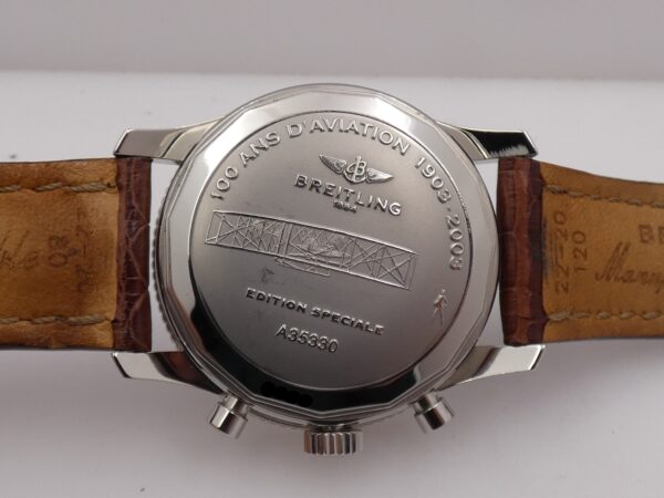 Cronografo Breitling Montbrillant Flyback Special Edition 100 Ans D'Aviation A35330 BOX&PAPERS Automatico TOP CONDITION Anno 2003 Acciaio Chronometre Certifie