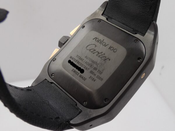 Cartier Santos 100 XL Acciaio & Titanio BOX&PAPERS Ghiera Oro Rosa 18Kt ANNO 2019 Automatico W2020004 - 3104