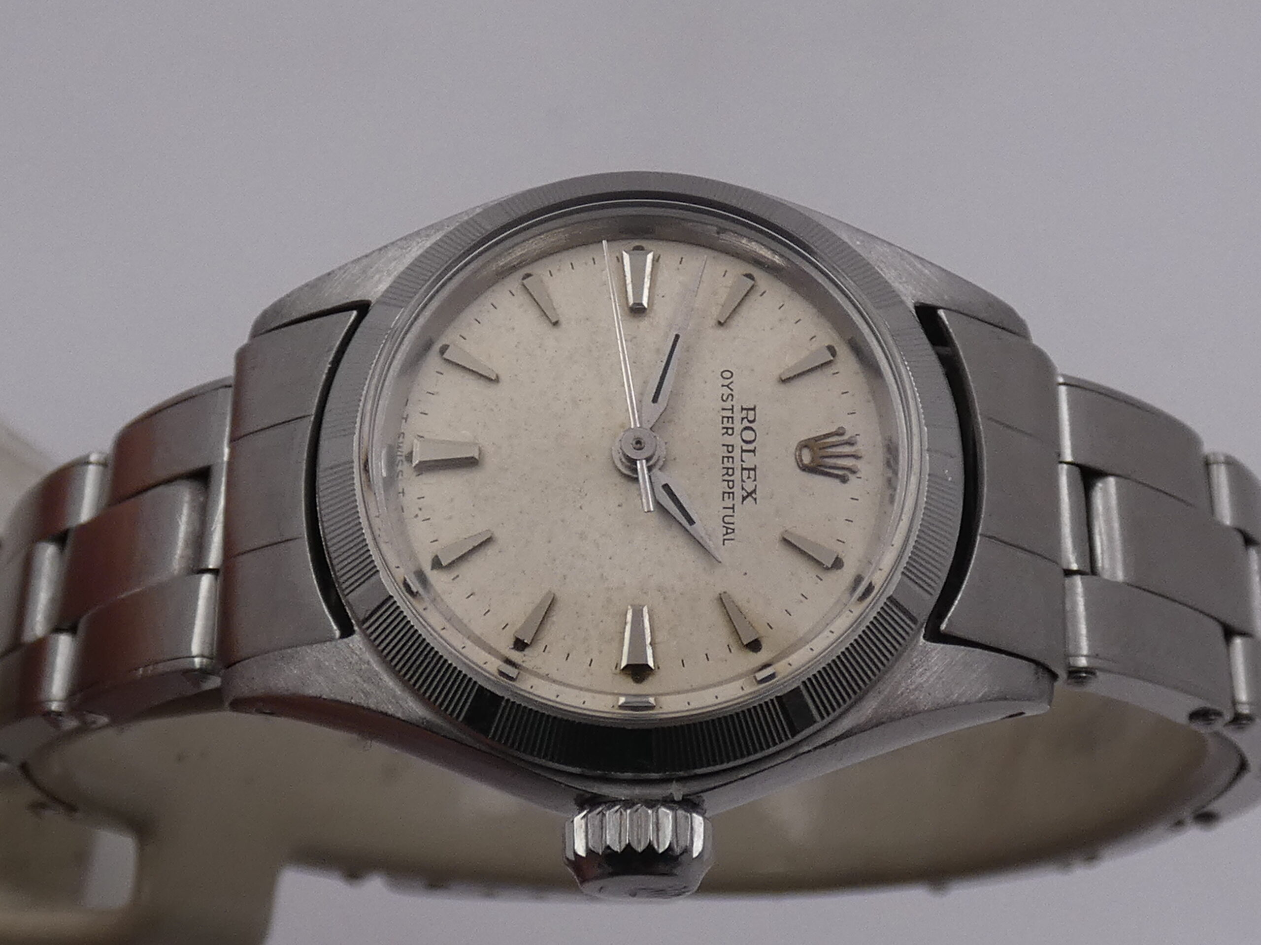 Rolex Oyster Perpetual Lady 26mm 6623 Thunderbird Bezel ANNO 1965 Bracciale a Rivetti Automatico Acciaio - immagine 3