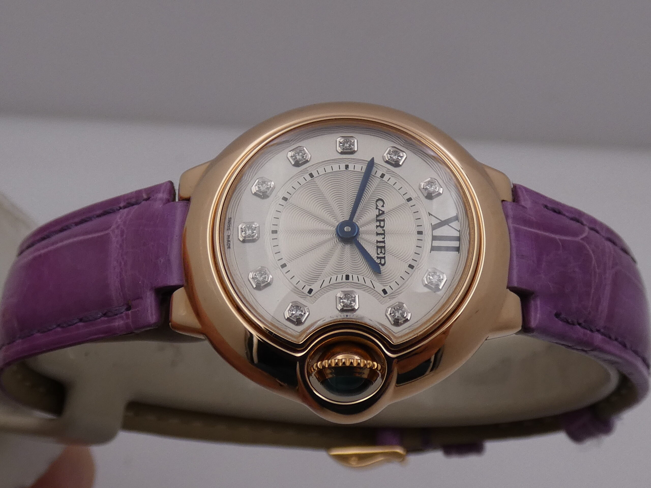 Cartier Ballon Bleu 28mm 3007 Lady Diamonds Dial Oro Rosa 18Kt LIKE NEW With PAPERS Anno 2013 WE902050 - immagine 3