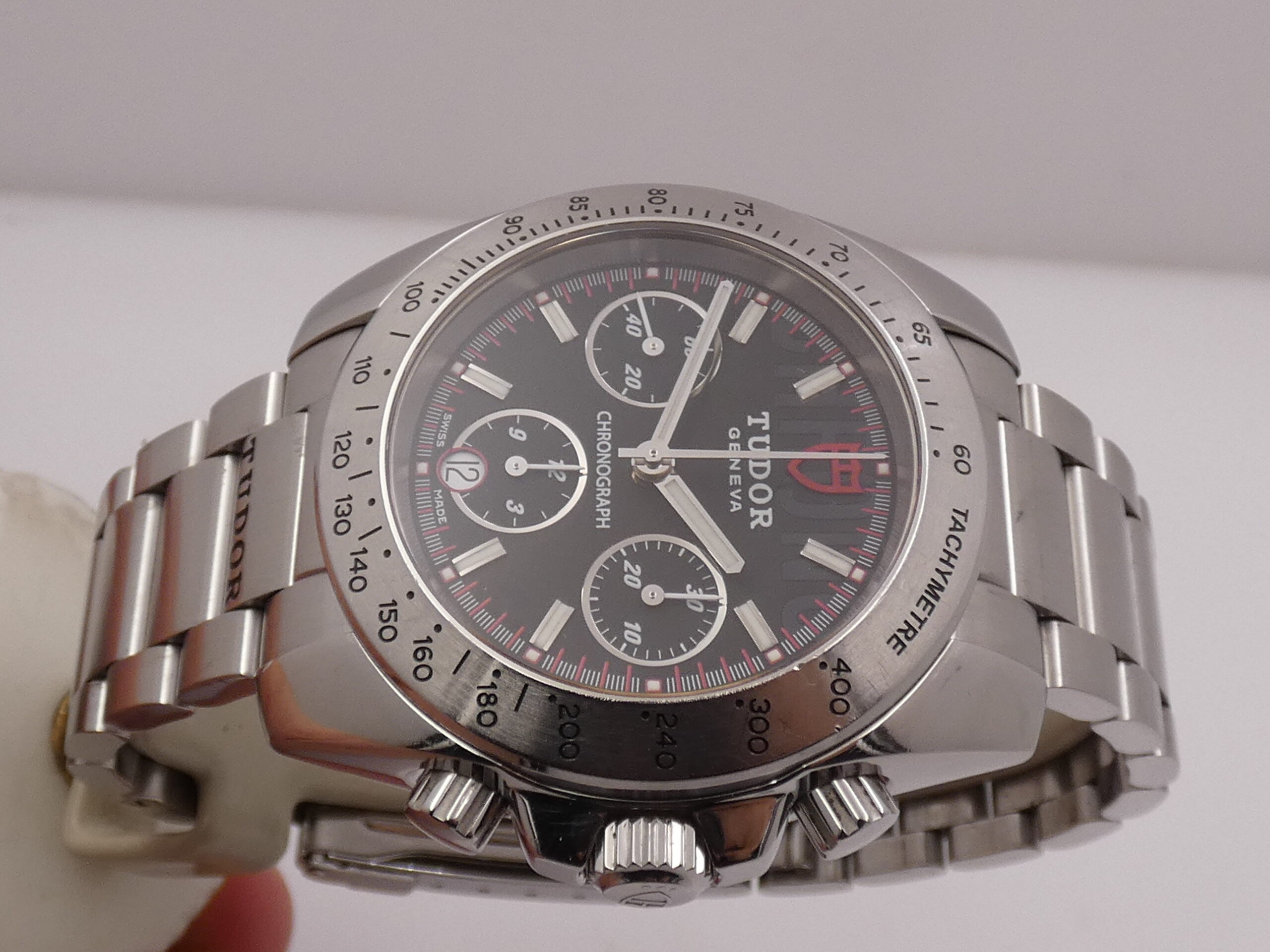 Cronografo Tudor Sport 20300 BOX&PAPERS Automatico ANNO 2008 Black Dial Braccialato Acciaio - immagine 3