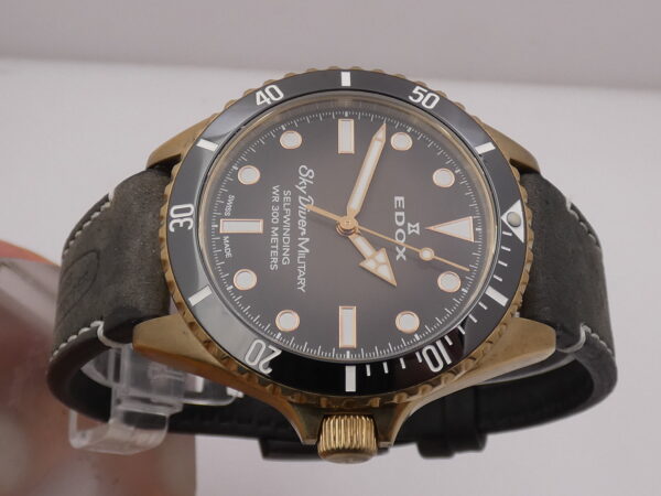 Edox Skydiver Military 80115 BRONZO WITH BOX Limited Edition Automatico