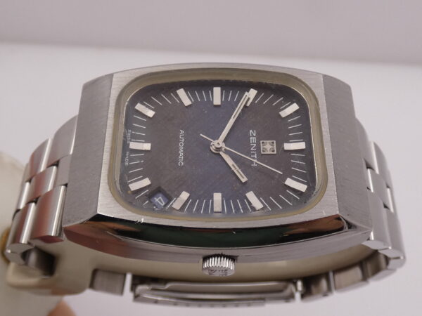 Zenith Surf Automatic ANNI '70s Oversize Tapissè Blue Dial 01-0030-380 Acciaio Braccialato Vintage